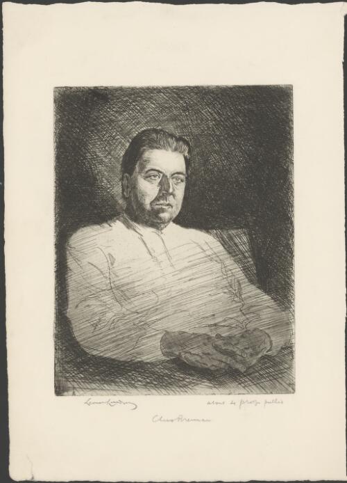 Portrait of Christopher Brennan, 1914, 2 [picture] / Lionel Lindsay