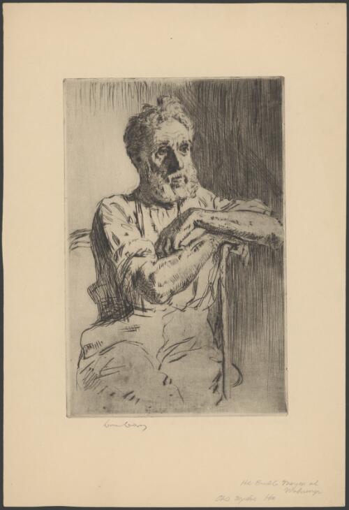 Portrait of old Meyer, ca. 1912? [picture] / Lionel Lindsay