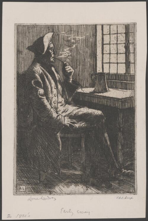 Waiting pirate in the tavern [picture] / Lionel Lindsay