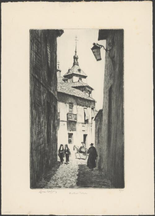 A street, Toledo, Spain, 1938 [picture] / Lionel Lindsay