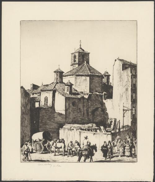 The Church of Santiago, Malaga, Spain, 1934 [picture] / Lionel Lindsay