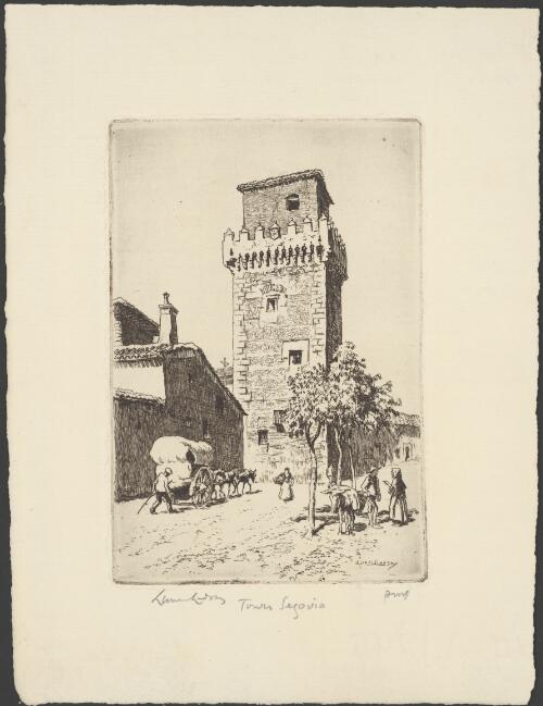 A Tower, Segovia, Spain, ca. 1942 [picture] / Lionel Lindsay