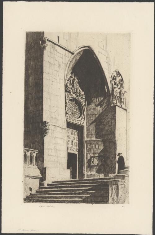 A doorway, Burgos Cathedral, Spain [picture] / Lionel Lindsay