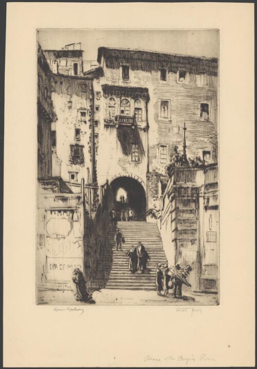 Palace of the Borgias, Rome, 1928 [picture] / Lionel Lindsay