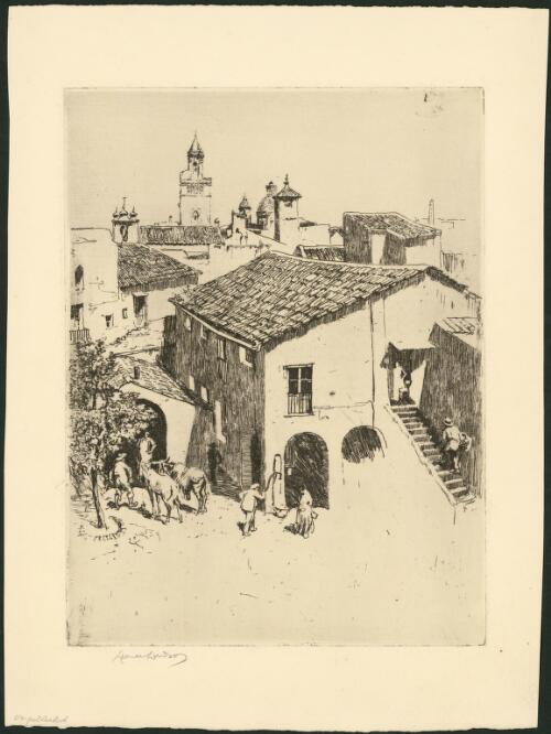 Spanish town, 1 [picture] / Lionel Lindsay