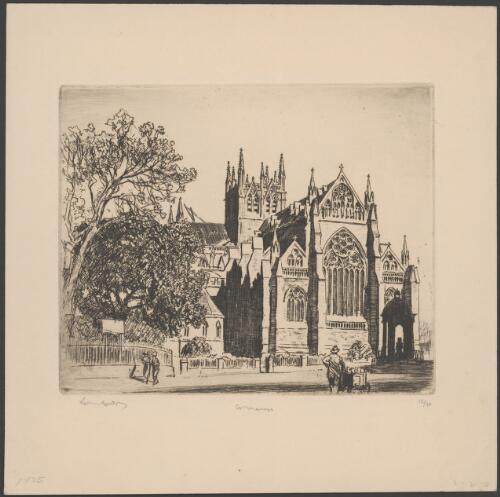 St. Mary's Cathedral, Sydney, 1925 [picture] / Lionel Lindsay
