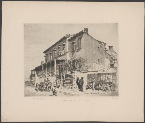 Blackwall's house, Cumberland Street, Sydney, 1917, 1 [picture] / Lionel Lindsay