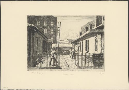 Queen's Court, Dalley Street, Sydney, 1925 [picture] / Lionel Lindsay