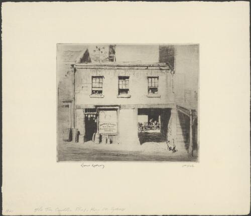 The Tinsmith's shop, King Street, Sydney, 1921, 2 [picture] / Lionel Lindsay