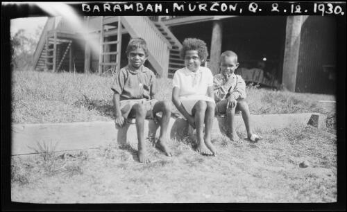 Three Aboriginal children at Barambah, Queensland, 2 December 1930