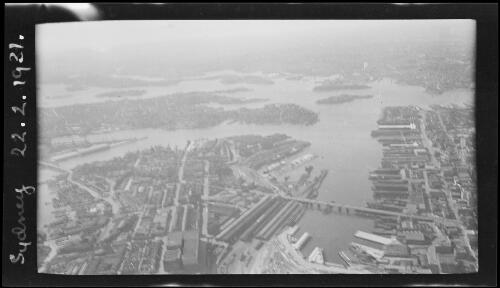 Aerial view of Darling Harbour, Sydney, 22 February 1931
