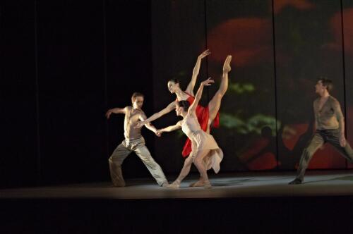 Marc Cassidy, Olivia Bell, Leanne Stojmenov and Damien Welch in Symphonie fantastique by Kryzsztof Pastor in rehearsal for the Destiny season of the Australian Balley, State Theatre, the Arts Centre, Melbourne, 2007, 8 [picture] / Jim McFarlane