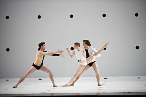 Dancers of the Australian Ballet in Dyad 1929 by Wayne McGregor in rehearsal for the Concord season, State Theatre, the Arts Centre, Melbourne, 2009, 14 [picture] / Jim McFarlane