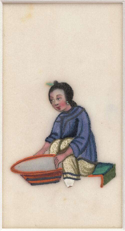 [Qing dai min jian sheng huo tu ji. Xi wu nü zi = Set of paintings on daily life in Qing dynasty China. Washing lady]
