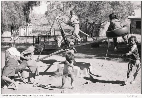 Aboriginal children in a playground, Ernabella, South Australia, 1987 / Joyce Evans