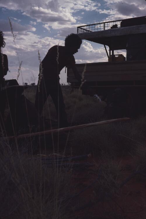 Artists at Mulyati, Northern Territory, 1980 [transparency] / Andrew Crocker