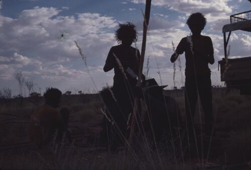 Two boys at Mulyati, Northern Territory, 1980 [transparency] / Andrew Crocker