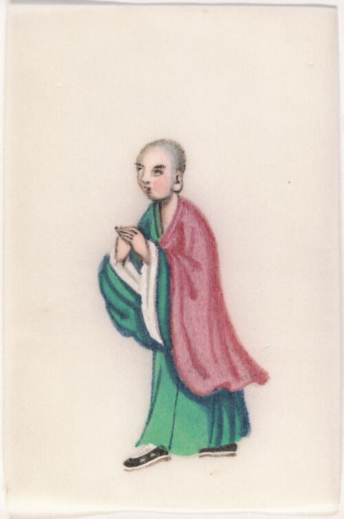 [Zhongguo gu dai ge se ren deng tu ji. He shang = Set of paintings on daily life in Qing dynasty China. Monk]