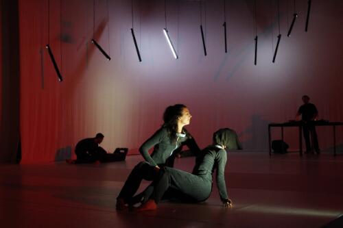BalletLab's performance of Amplification with dancer Brooke Stamp and turntablist Lynton Carr, Malthouse Theatre, Melbourne, 2011 [picture] / Jeff Busby