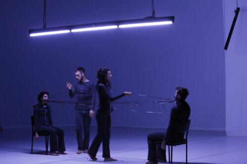 BalletLab's performance of Amplification with Joanne White, Tim Harvey, Brooke Stamp and Rennie McDougall, Malthouse Theatre, Melbourne, 2011 [picture] / Jeff Busby