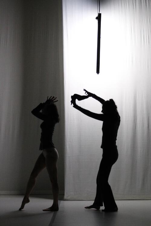 BalletLab's performance of Amplification with Joanne White and Brooke Stamp, Malthouse Theatre, Melbourne, 2011 [picture] / Jeff Busby