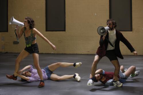 BalletLab's performance of Miracle with Brooke Stamp, Clair Peters, Luke George and Kyle Kremerskothen, Arts House, Melbourne, 2009 [picture] / Jeff Busby