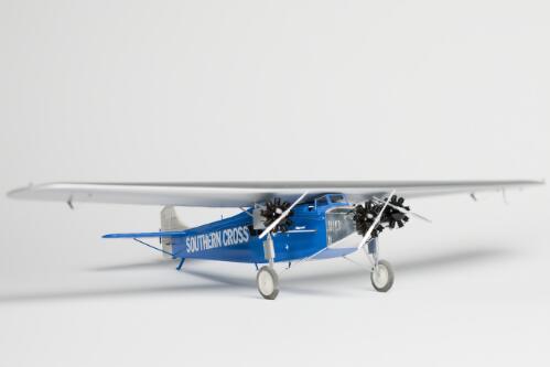 Aircraft model of the Southern Cross 1985, a Fokker F.VII-3m trimotor monoplane [realia]