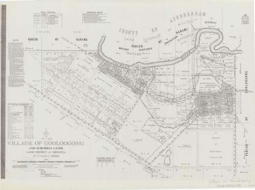 Village of Gooloogong and suburban lands [cartographic material] : Land District of Grenfell, Waugoola Shire / compiled, drawn & printed at the Department of Lands, Sydney, N.S.W