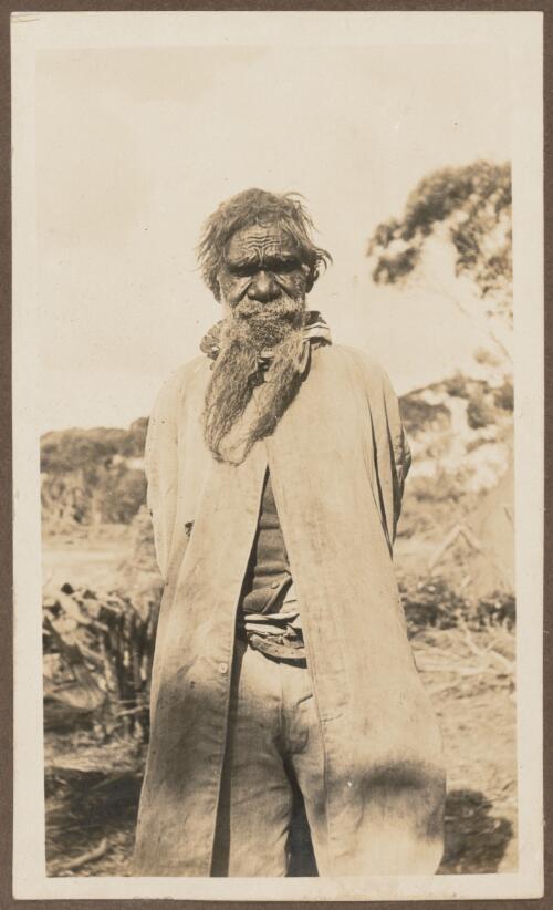 Aboriginal man wearing waist coat, Koonibba Mission Station, South Australia