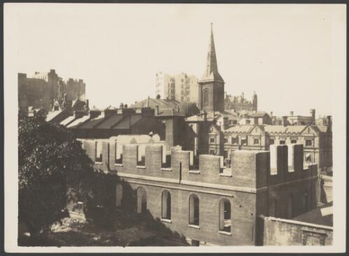 St. James' Church with demolition site in foreground, Sydney, 18 August 1922, 1 [picture]