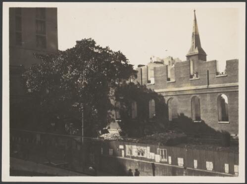 St. James' Church with demolition site in foreground, Sydney, 18 August 1922, 4 [picture]
