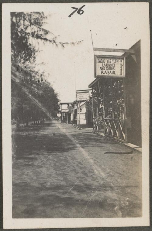 Street in Chinatown, Rabaul, New Britain Island, Papua New Guinea, approximately 1916