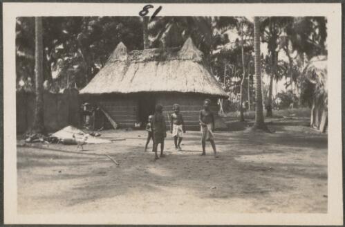 Native hut, New Britain Island, Papua New Guinea, approximately 1916