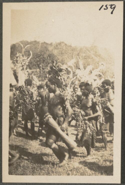 Tolai people dancing, Rabaul, Papua New Guinea, probably 1916