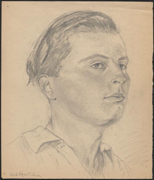 Study of a Dunera boy at Tatura, Victoria, April 1942 / Theodor Engel