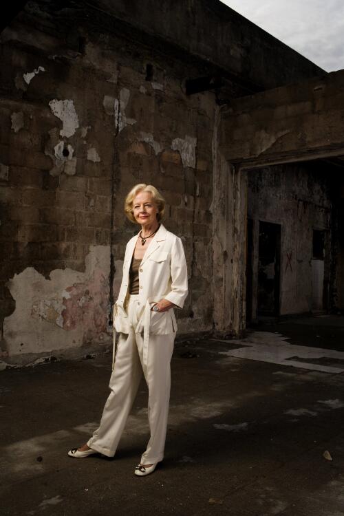 Quentin Bryce standing in the ruins of East Timor's Customs House, Dili, 15 December 2008 / Andrew Quilty