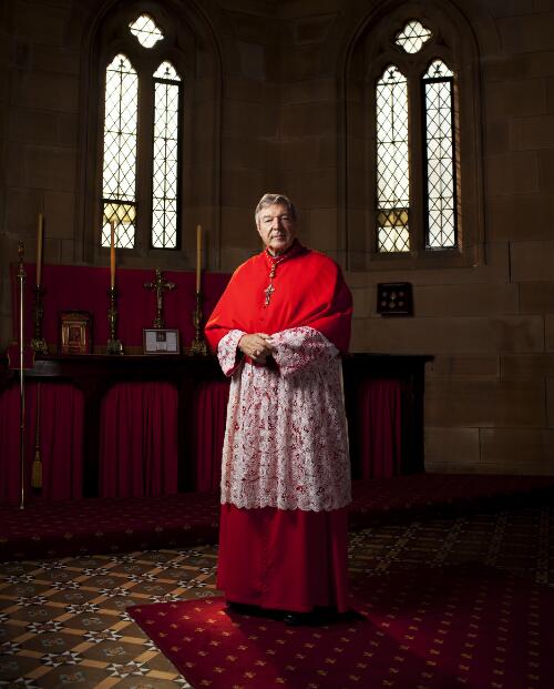 Cardinal George Pell in the sacristy of St Mary's Cathedral, Sydney, 21 June 2011 / Andrew Quilty