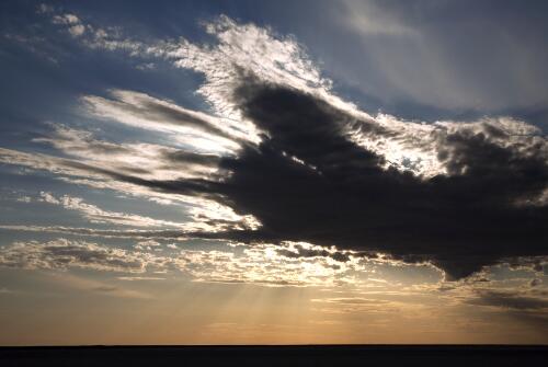 Clouds at sunset, Lake Eyre South from the Oodnadatta Track, South Australia, 2008 / Trevern Dawes