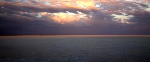 Sunset at Lake Eyre South, South Australia, 2008 / Trevern Dawes