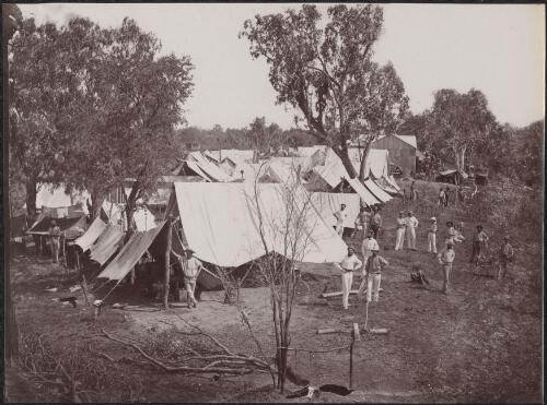 Camp of the Overland Telegraph Line workers at Roper River, Northern Territory, approximately 1870 / Samuel Sweet