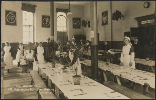 Dining Hall at No.2 Australian Auxiliary Hospital, Southall, London