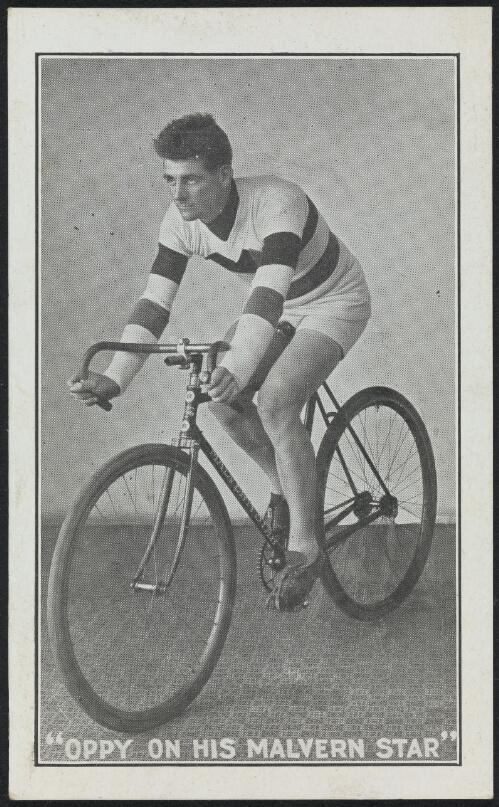 Hubert Opperman on his Malvern Star bicycle