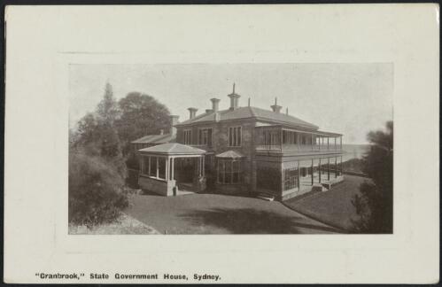 Cranbrook, New South Wales Government House, Sydney, between 1901 and 1917