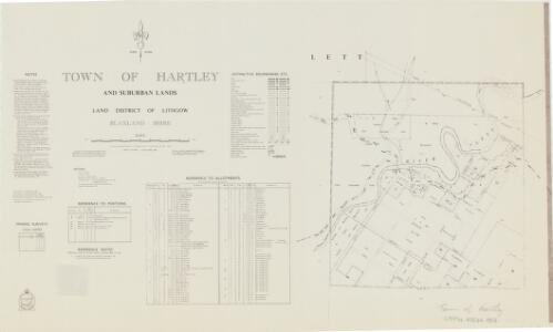 Town of Hartley and suburban lands [cartographic material] : Land District of Lithgow, Blaxland Shire / compiled, drawn & printed at the Department of Lands, Sydney, N.S.W