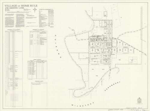 Village of Home Rule and adjoining lands [cartographic material] : Parish - Wyaldra, County - Phillip, Land District - Mudgee, Shire - Cudgegong / printed & published by Dept. of Lands Sydney