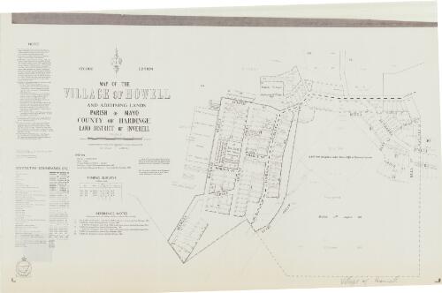 Map of the village of Howell and adjoining lands [cartographic material] : Parish of Mayo, County of Hardinge, Land District of Inverell / compiled, drawn & printed at the Department of Lands, Sydney, N.S.W