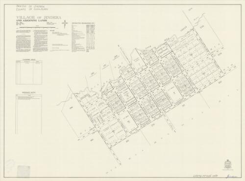 Village of Jindera and adjoining lands [cartographic material] : Parish - Jindera, County - Goulburn, Land District - Albury, Shire - Hume : within Division - Eastern, N.S.W