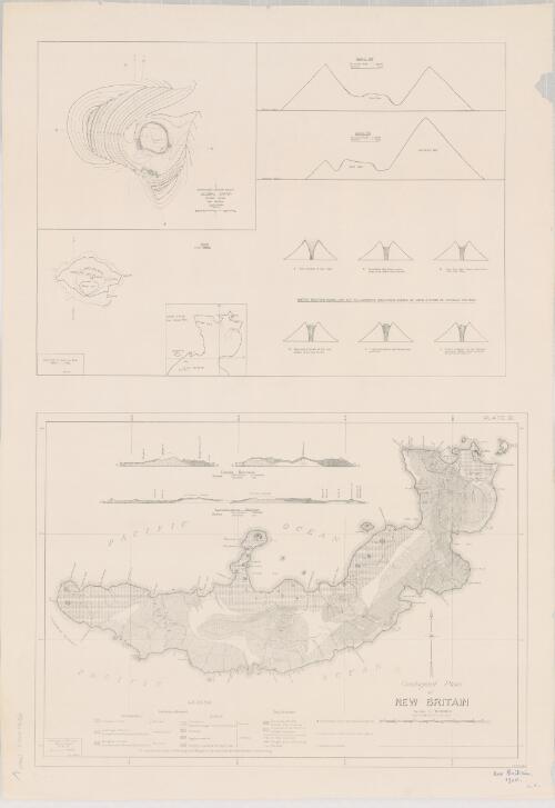 Geological plan of New Britain / Geological Survey Mines Dept. T. N. G. Jan. 1940