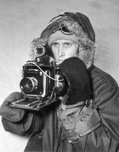 Self portrait of photographer Robin Smith during his trip to Antarctica with the US Navy, 1958 / Robin Smith