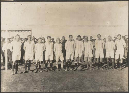 Internees soccer team at Holsworthy Internment Camp, New South Wales, approximately 1916, 2 / Carl Schiesser